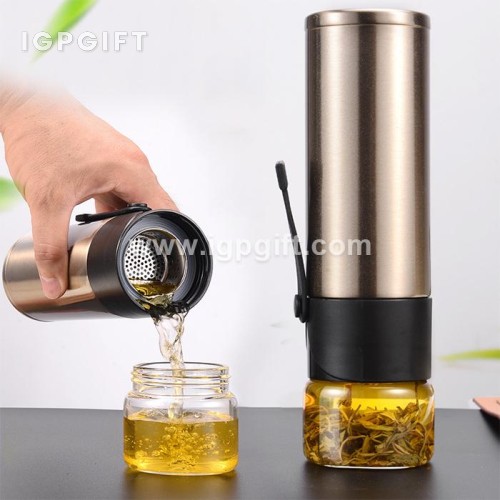 304不鏽鋼茶水分離保溫杯