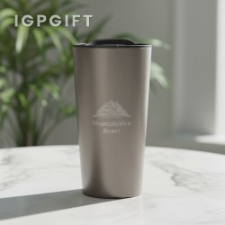 定製時尚金屬旅行保溫杯 - 16盎司 - 激光雕刻