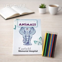 成人舒壓塗色書與彩色鉛筆套裝 - 動物主題
