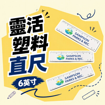 香港企業禮品訂製 - 靈活塑料直尺 - 6英寸
