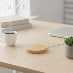 竹製無線磁性充電器