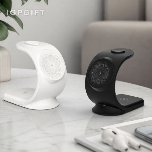 三合一磁吸無線充電底座