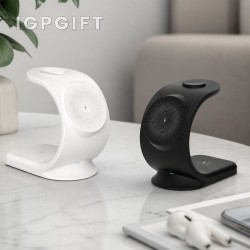 三合一磁吸無線充電底座