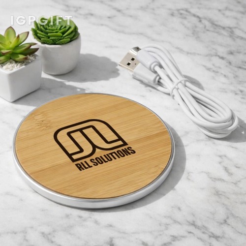 自然木紋無線充電器