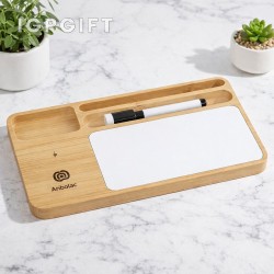 竹質無線充電器及白板組合