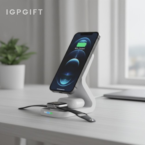 三合一磁吸無線充電器支架