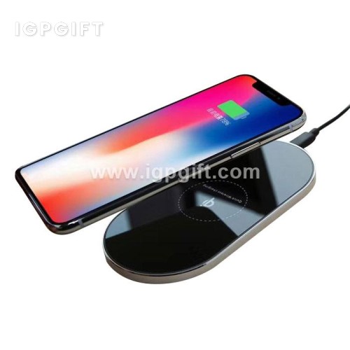 橢圓形鋁合金無線充電器