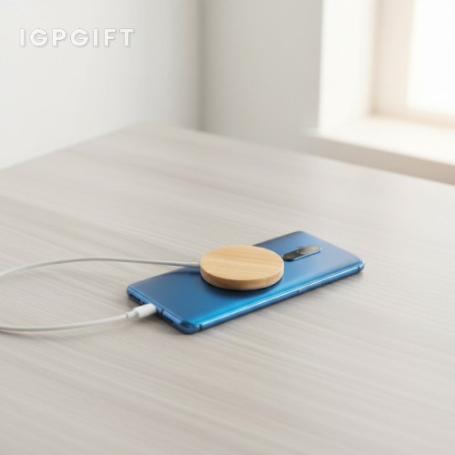 竹製無線磁性充電器