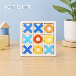 木質彩色XO井字棋益智玩具