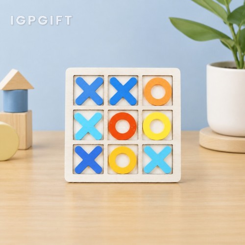 木質彩色XO井字棋益智玩具