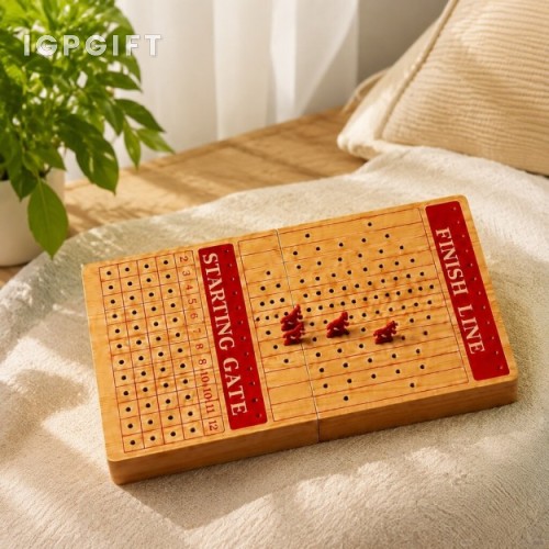 實木賽馬棋桌遊禮盒