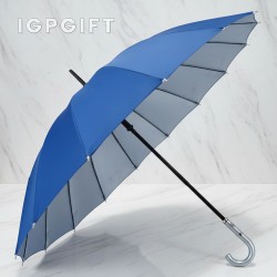 16骨銀膠內層直桿雨傘