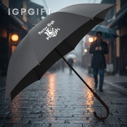 豪華木柄雨傘