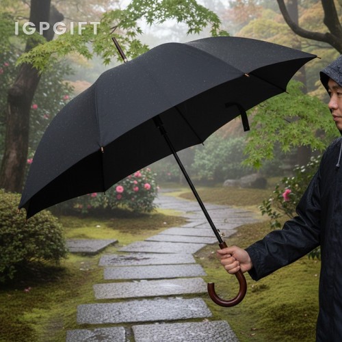 風雅木柄雨傘