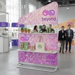 環保易變斜面展示架 - 4英尺 - 雙層置物架