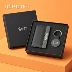名片盒+鑰匙扣皮具套裝