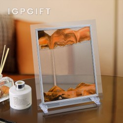 創意3D玻璃流沙畫擺件