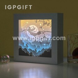 中秋創意3D光影紙雕燈