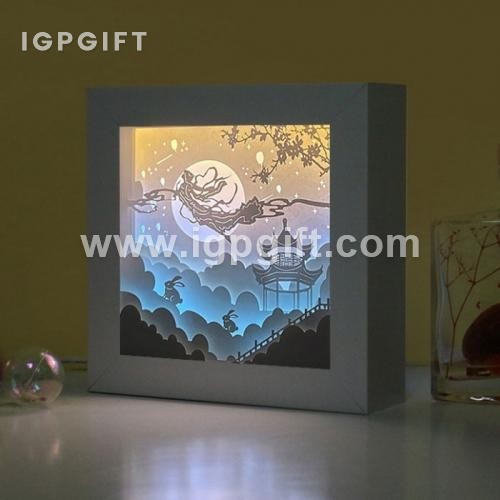 中秋創意3D光影紙雕燈
