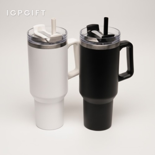 40盎司不銹鋼手柄吸管杯