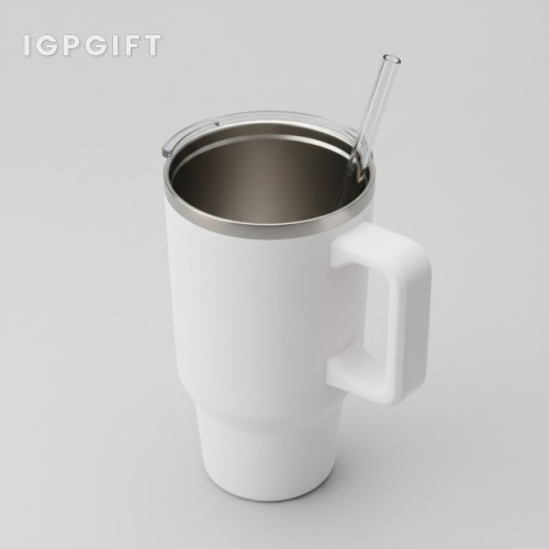 40盎司不銹鋼手柄吸管杯