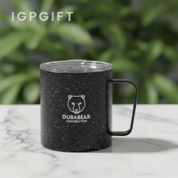 迷你真空露營杯 - 12盎司 - 灰色與白色斑點