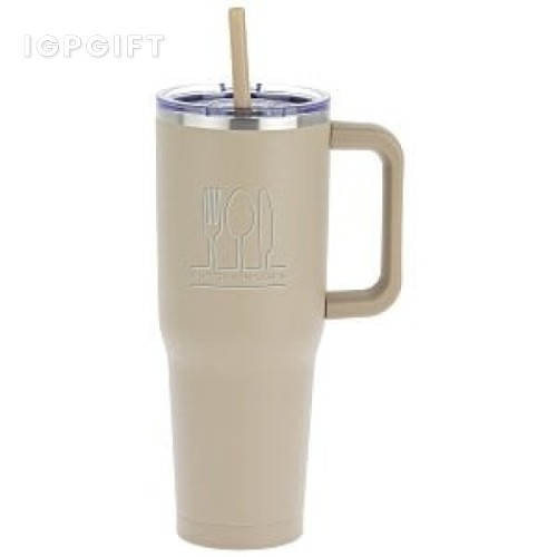 多功能真空咖啡杯（帶吸管）- 40盎司