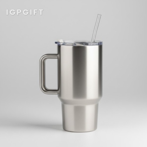 40盎司不銹鋼手柄吸管杯