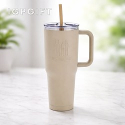 多功能真空咖啡杯（帶吸管）- 40盎司
