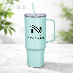 大容量真空保溫杯（配吸管）