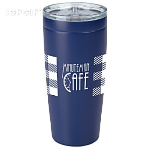 格子圖案真空保溫杯