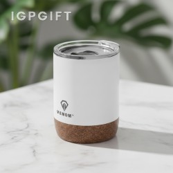 環保不銹鋼軟木真空咖啡杯