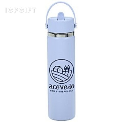 寬口瓶配靈活吸管蓋 - 24 盎司