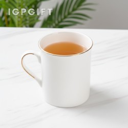 優雅金邊陶瓷杯