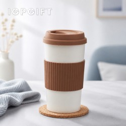 矽膠蓋防燙咖啡杯