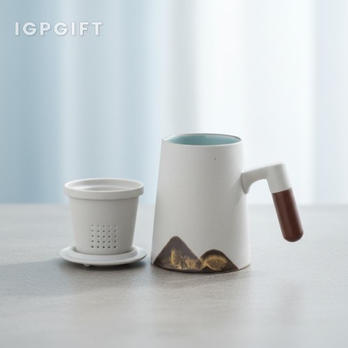 遠山茶水過濾泡茶杯