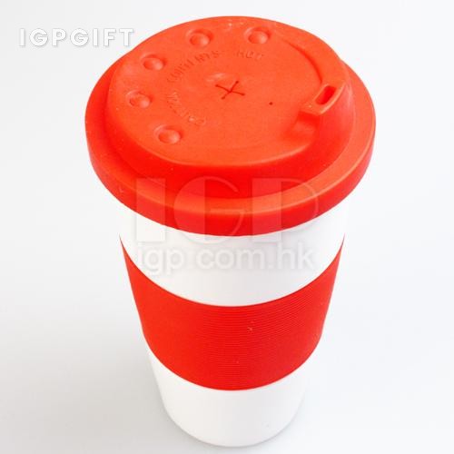 矽膠蓋防燙陶瓷杯