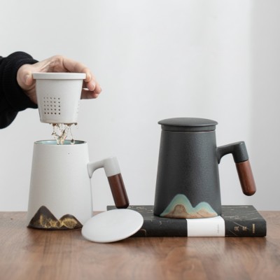 香港企業禮品訂製 - 遠山茶水過濾泡茶杯