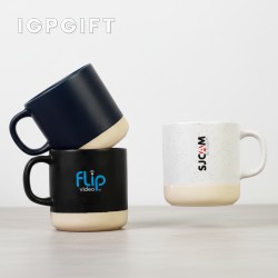 優雅雙色陶瓷杯