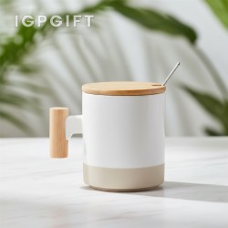 雙色木柄杯
