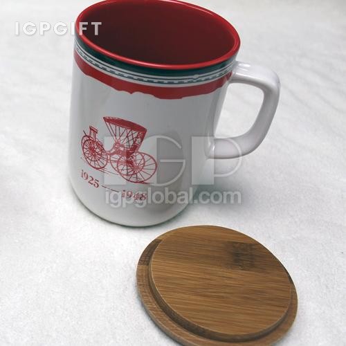 木蓋陶瓷杯