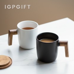 質感馬克杯禮品（木手柄）