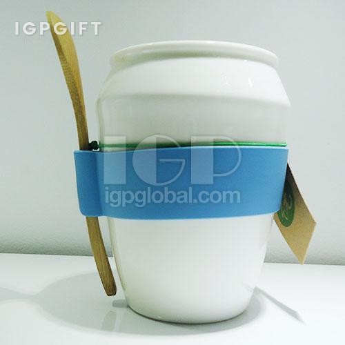 桶形陶瓷杯