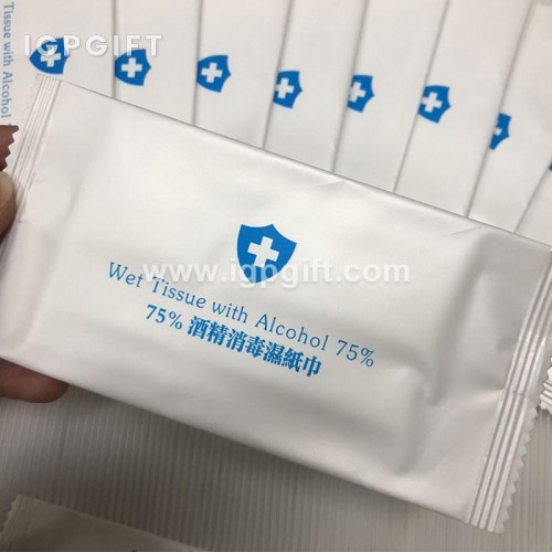 一次性酒精消毒濕紙巾