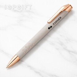 玫瑰金手感金屬圓珠筆