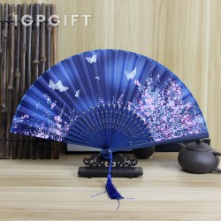 竹柄摺疊紙扇
