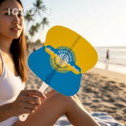 全彩手扇（塑料手柄）- 沙漏款