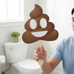 可愛表情手扇 - 屎