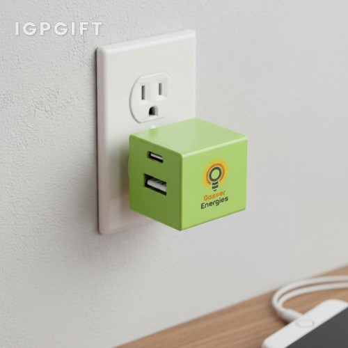 方形USB牆面充電器 - 快速充電版