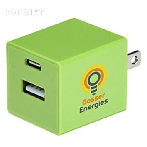 方形USB牆面充電器 - 快速充電版